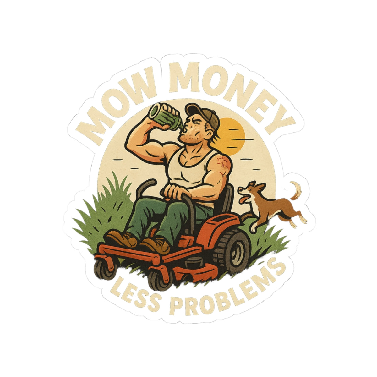 Stickers - Mowing and Monster Energy Drink Design