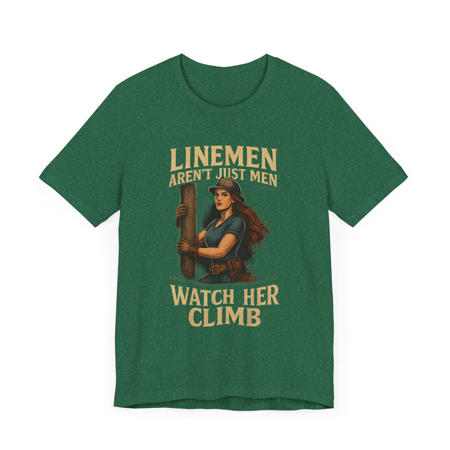 Watch Her Climb – Women’s Lineman Shirt” Unisex Jersey Short Sleeve