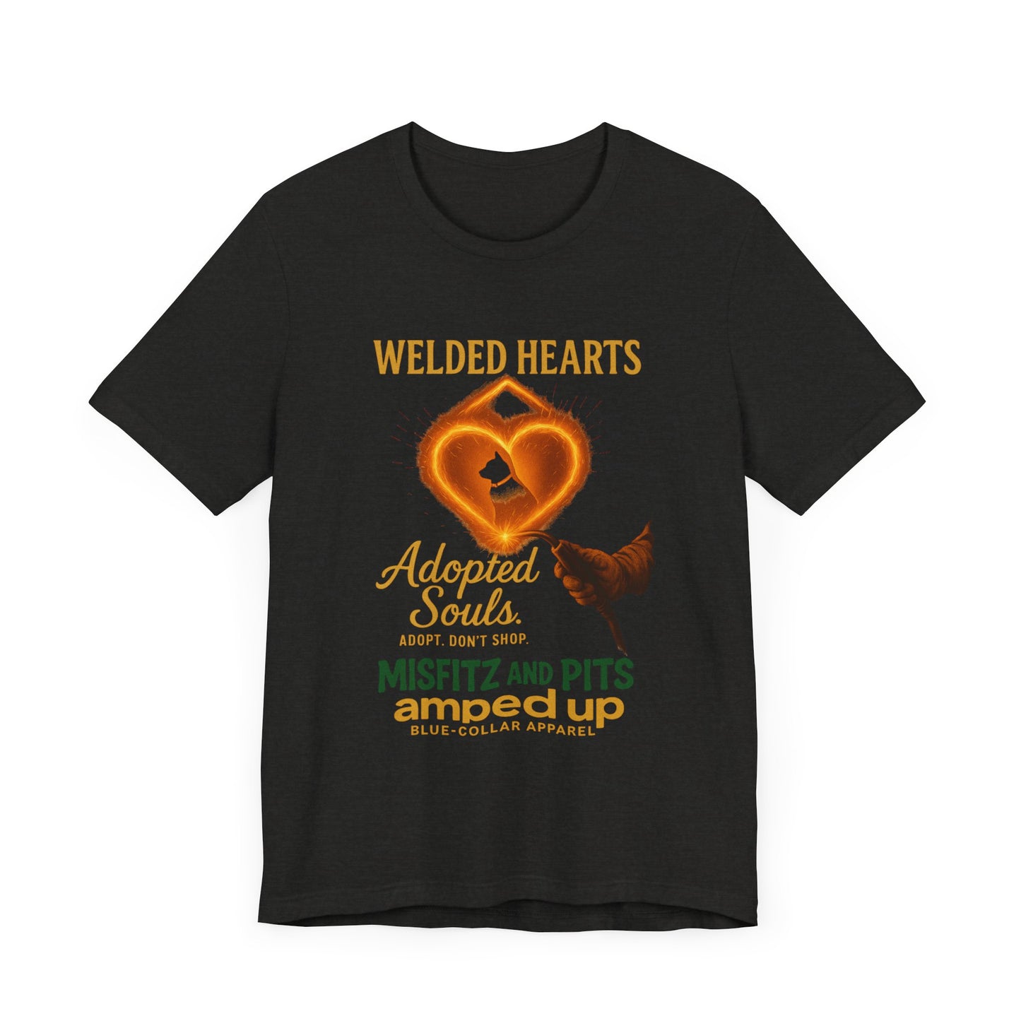 Adopted Souls T-Shirt, Unisex Pet Lover Tee, Animal Rescue Shirt, Welded Hearts Apparel, Gift for Animal Advocates