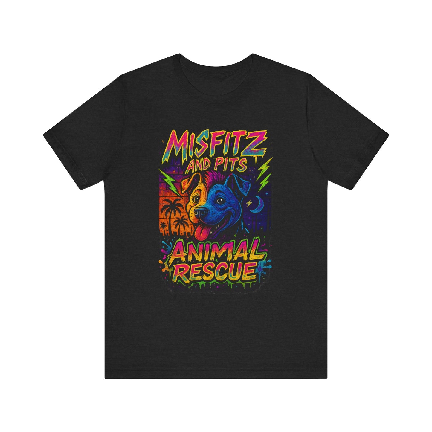 Misfits And Pits Animal Rescue logo Tshirt , Animal Rescue Shirt, Unisex Graphic Tee, Pet Lover Gift, Misfit Dogs Apparel, Fundraiser Tee