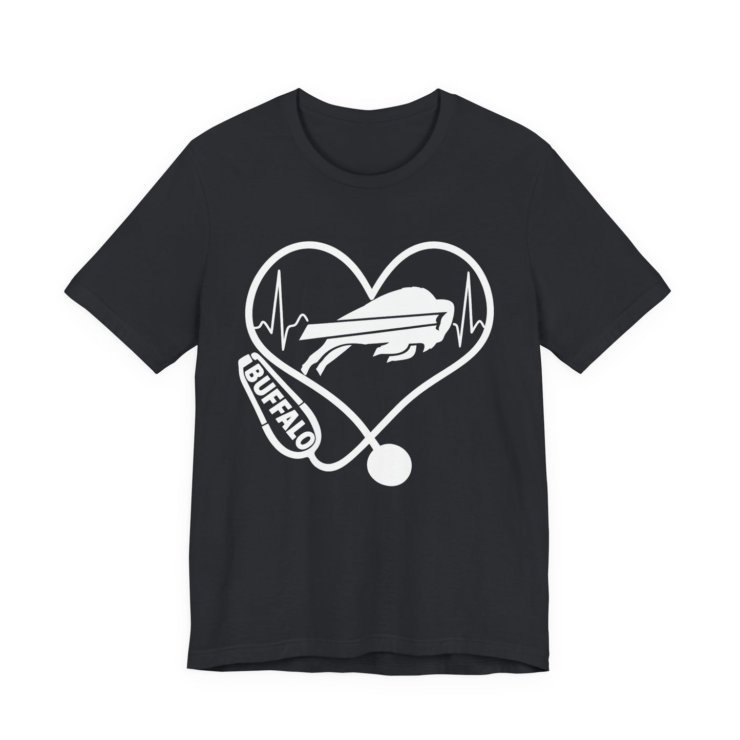 Buffalo Bills Heartbeat Unisex Tee, Casual Fashion, Gift for Buffalonians, Heartbeat T-shirt, City Pride Wear