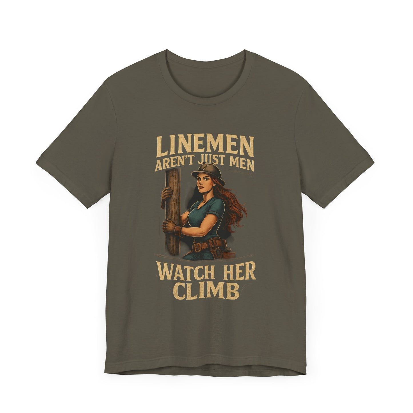 Watch Her Climb – Women’s Lineman Shirt” Unisex Jersey Short Sleeve