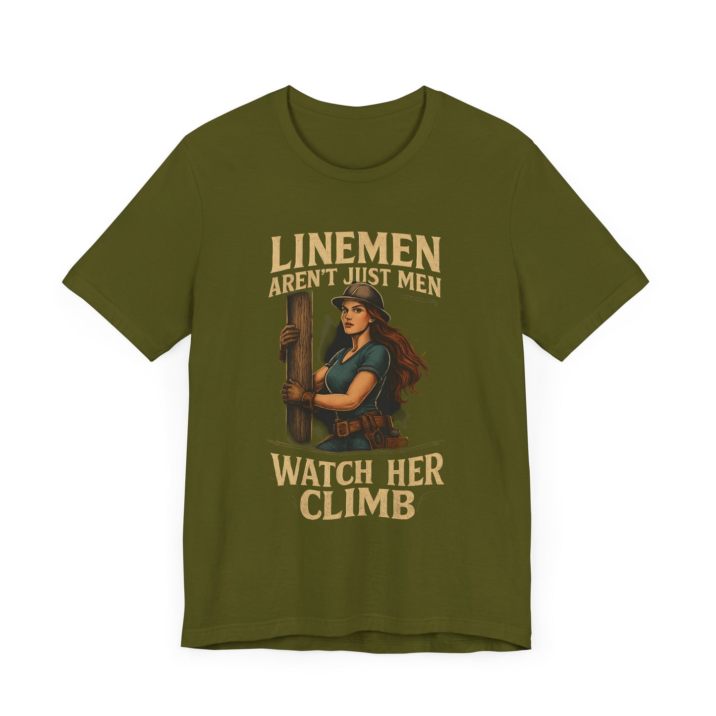 Watch Her Climb – Women’s Lineman Shirt” Unisex Jersey Short Sleeve
