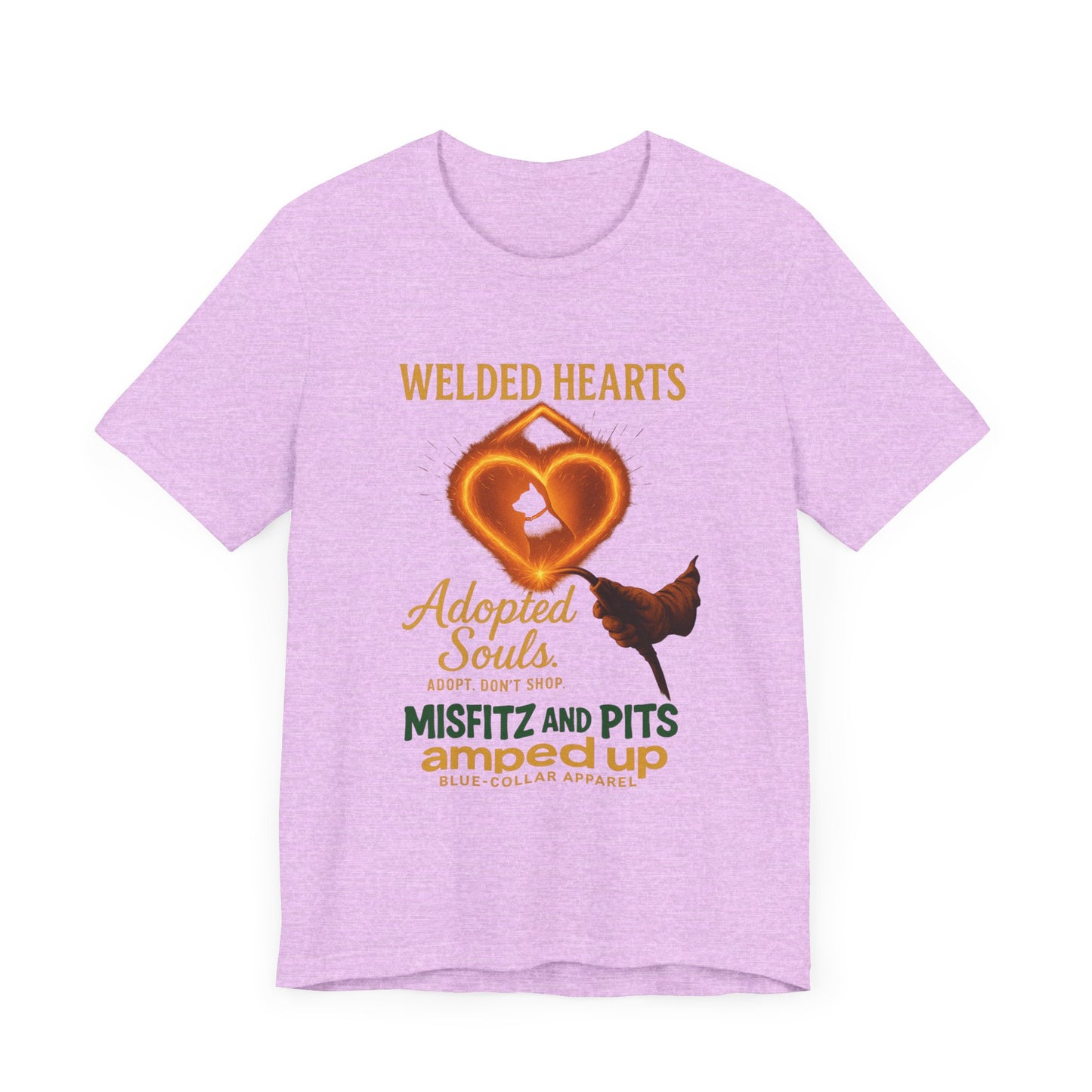 Adopted Souls T-Shirt, Unisex Pet Lover Tee, Animal Rescue Shirt, Welded Hearts Apparel, Gift for Animal Advocates