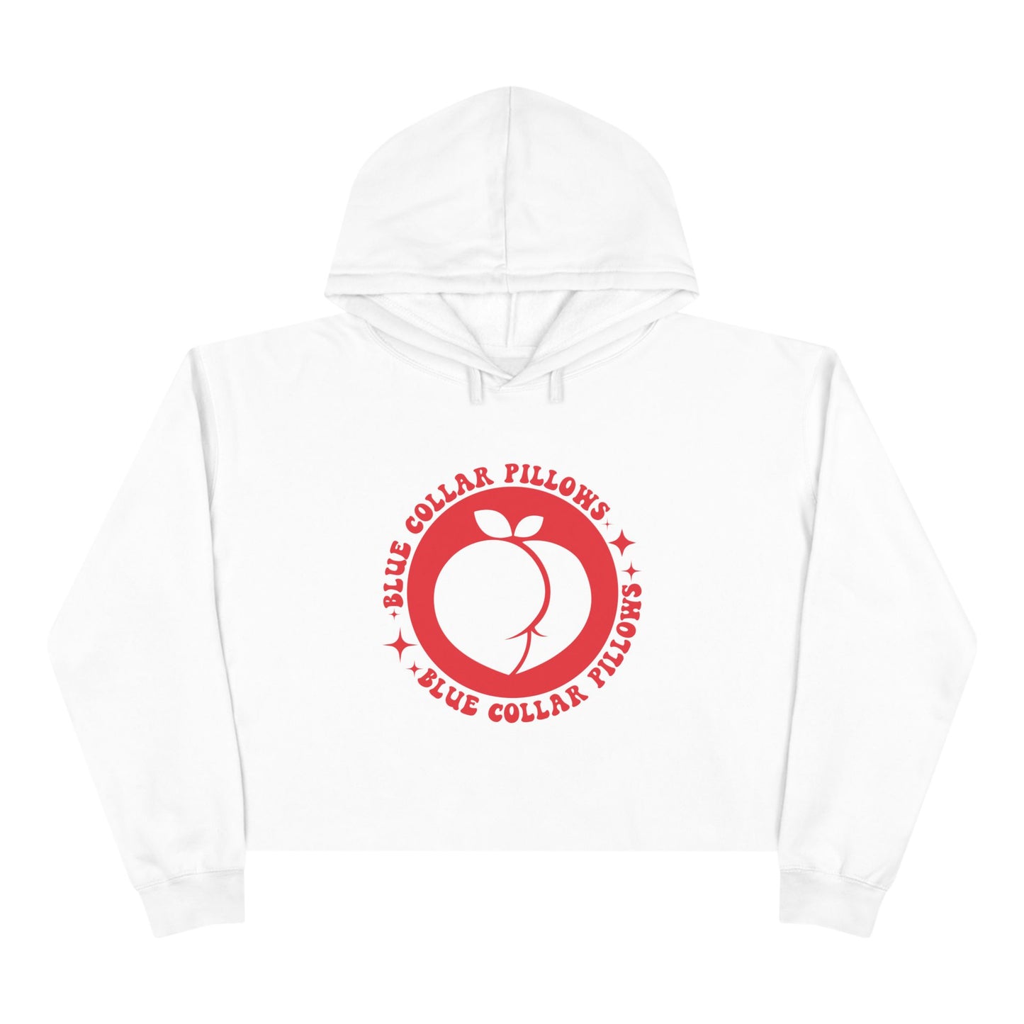 Blue Collar Pillows Crop Hoodie - Casual Stylish Comfort