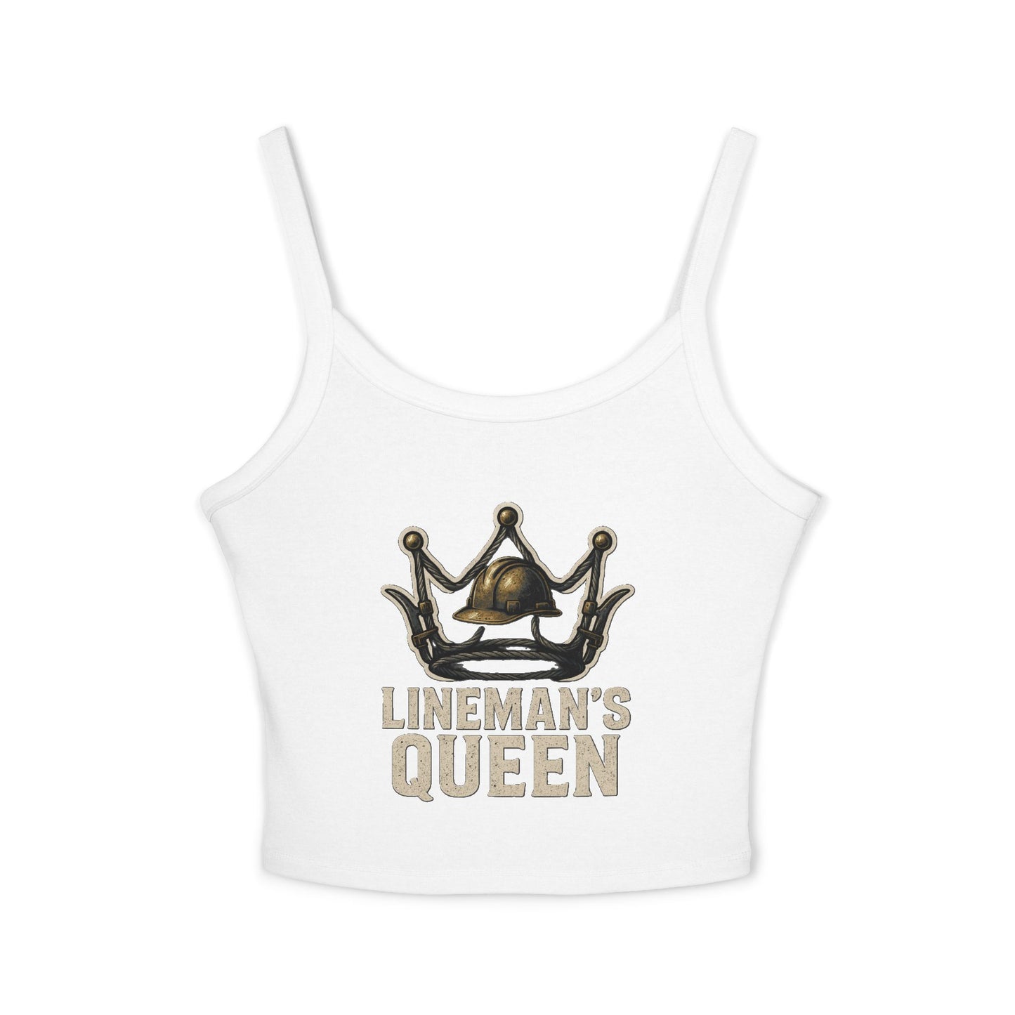 Lineman's Queen Spaghetti Strap Tank Top for Empowered Women