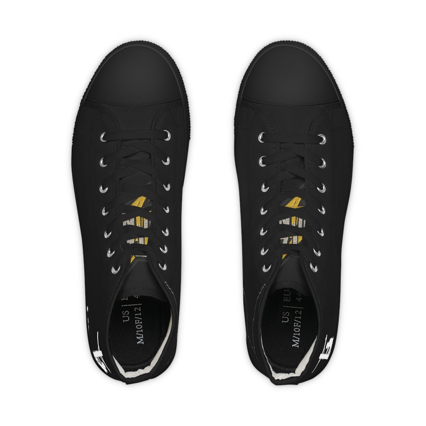 a play on you know what brand 😂Men's High Top Sneakers - Stylish Black Casual Footwear for Everyday Adventures