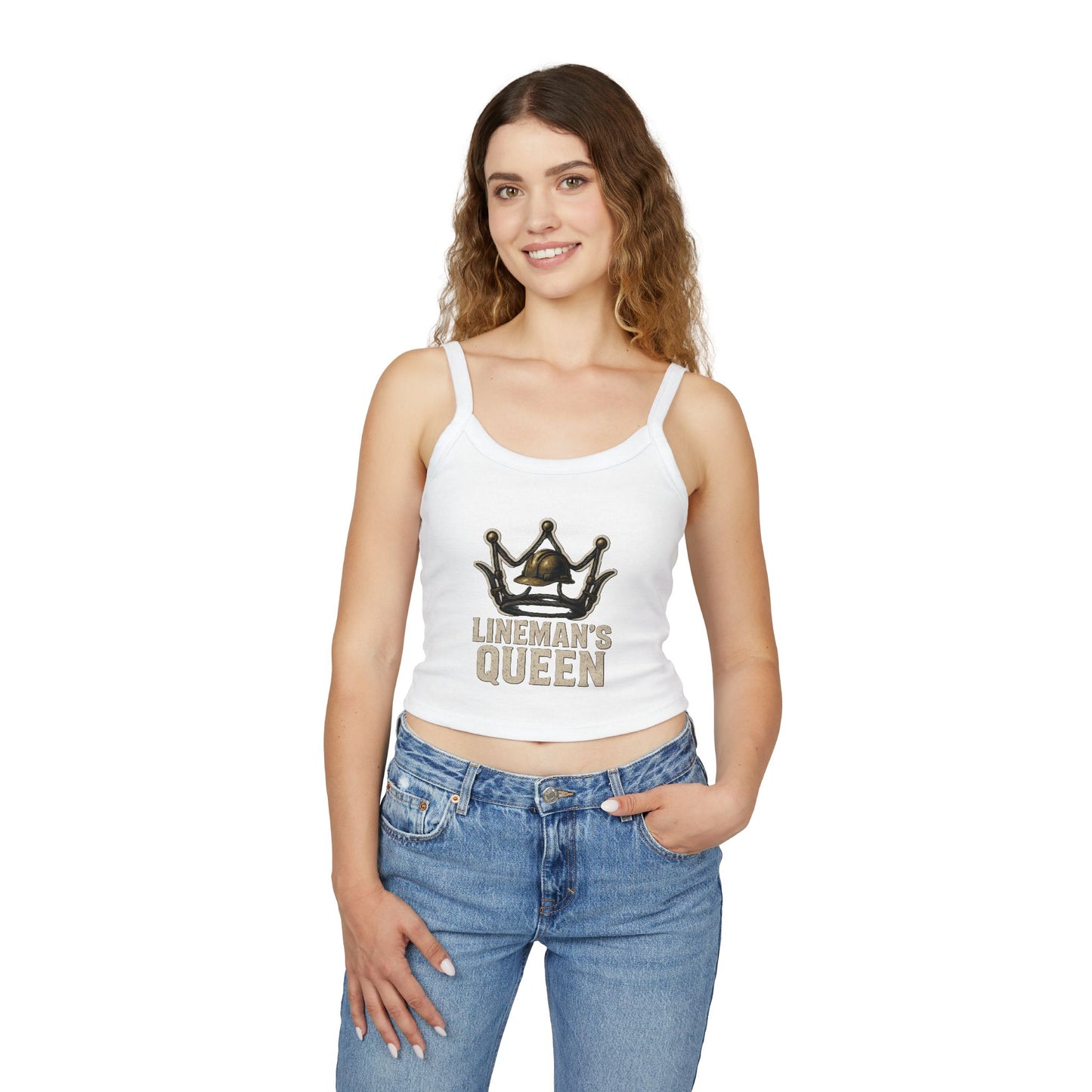 Lineman's Queen Spaghetti Strap Tank Top for Empowered Women