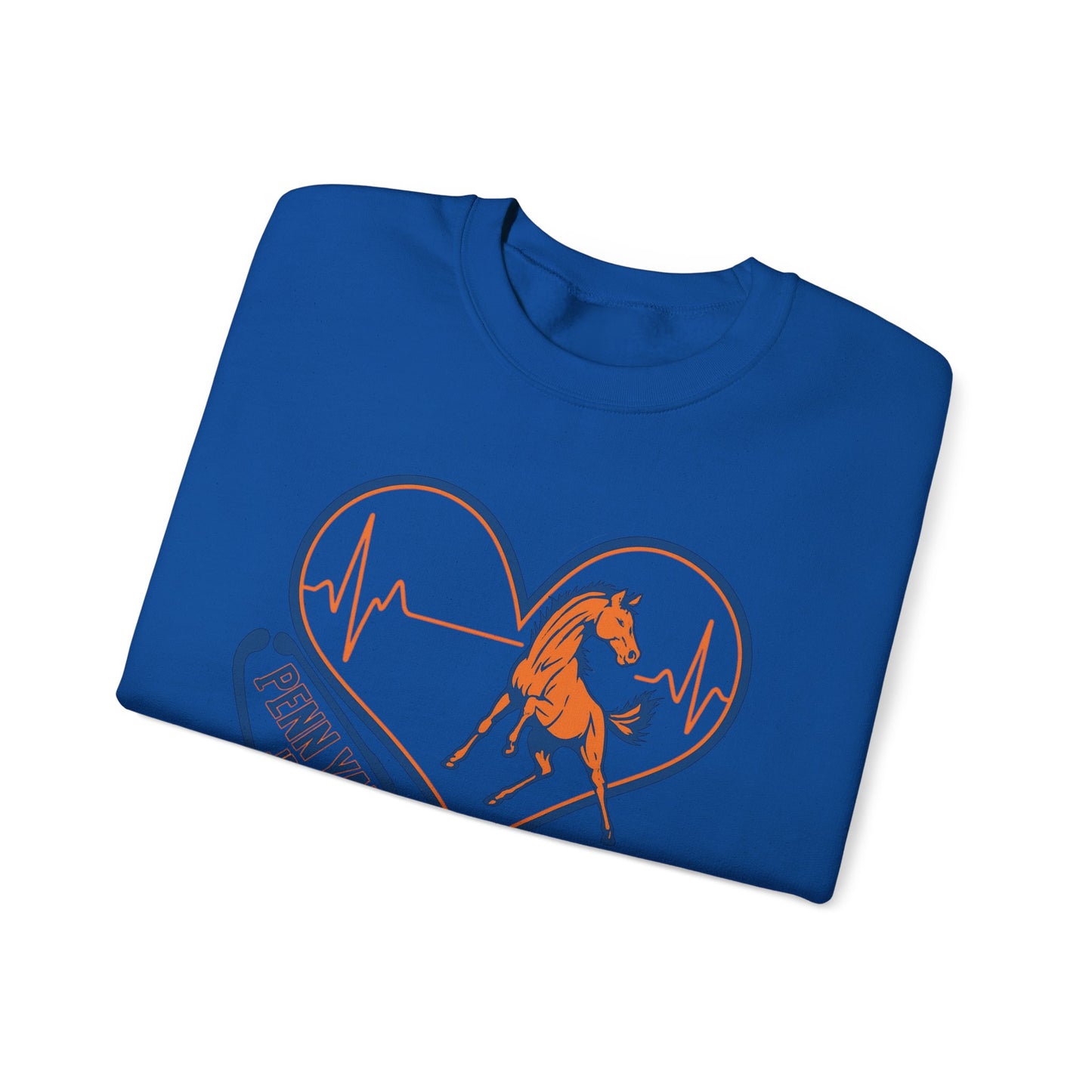 Heartfelt Horse Graphic Crewneck Sweatshirt for Animal Lovers, Cozy Gift for Birthdays, Holidays, Everyday Wear, Equestrian Apparel