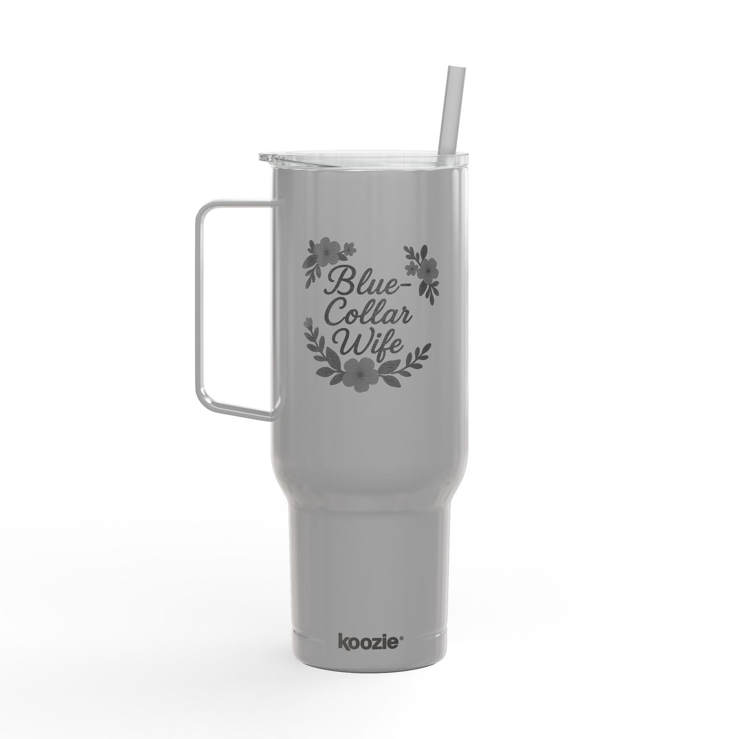 Engraved Insulated Tumbler -Blue Collar Wife, 40oz