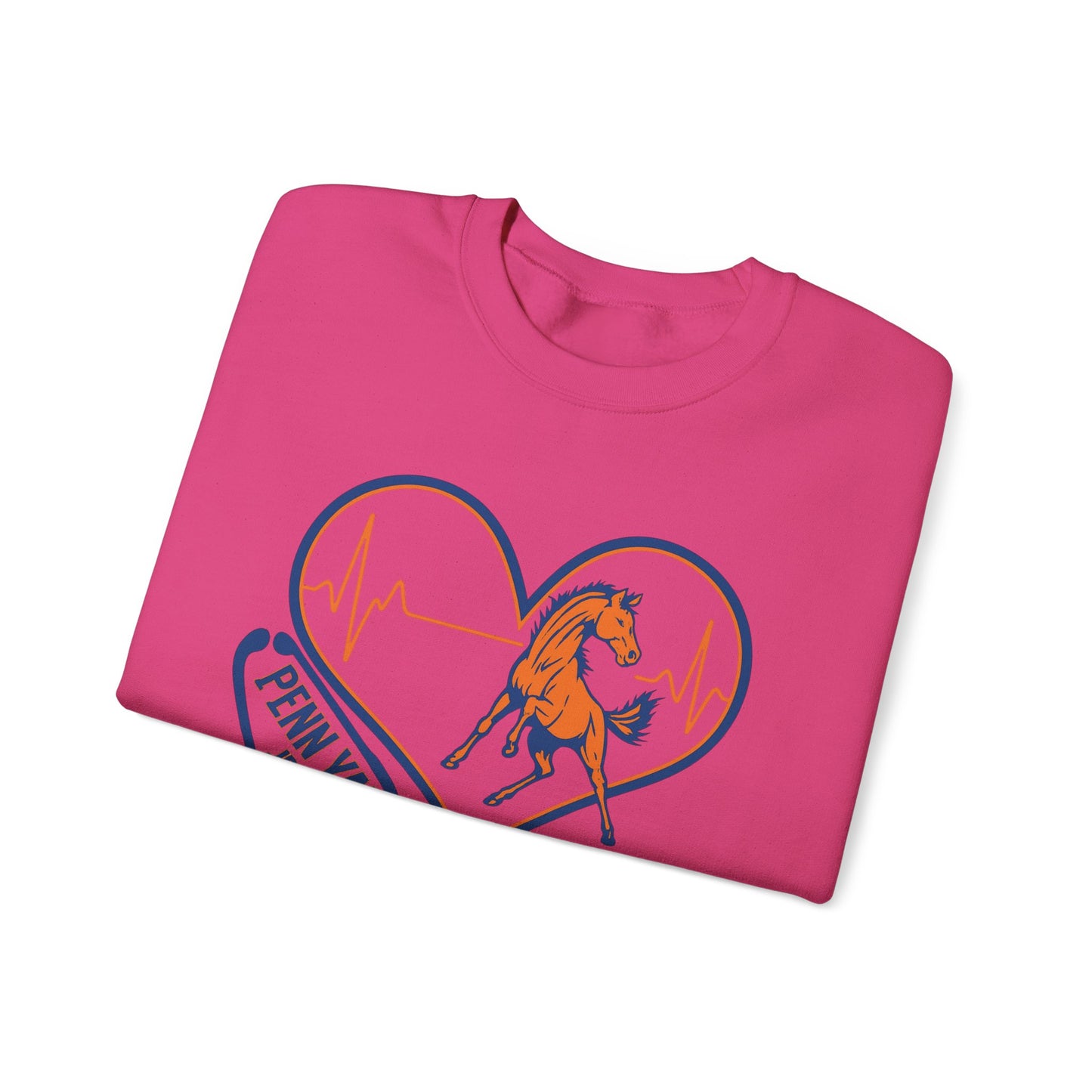 Heartfelt Horse Graphic Crewneck Sweatshirt for Animal Lovers, Cozy Gift for Birthdays, Holidays, Everyday Wear, Equestrian Apparel