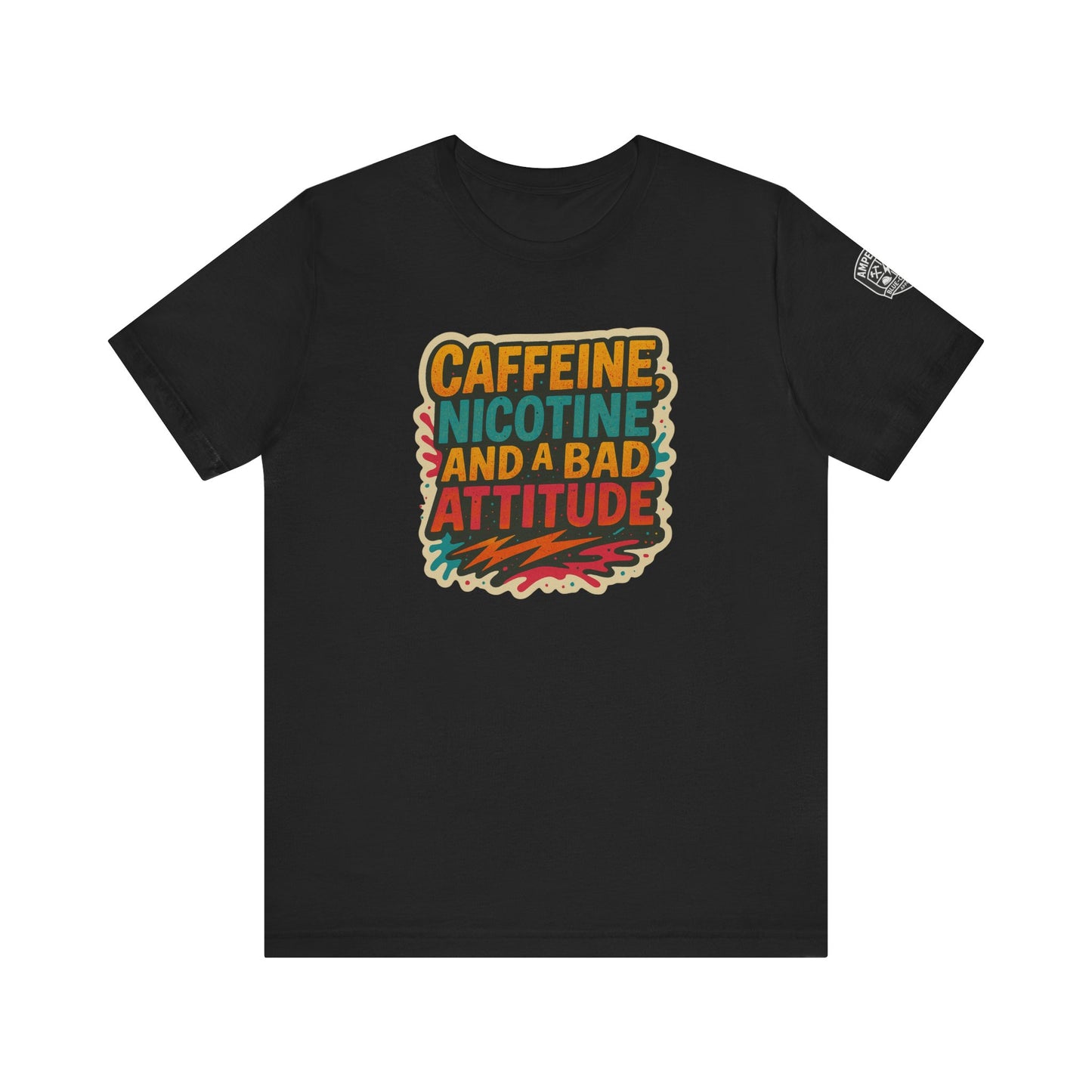 Caffeine & Attitude Unisex Tee – Fun Short Sleeve Shirt for Coffee Lovers