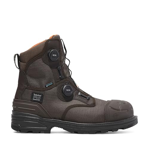 Timberland PRO Men's Magnitude Boa 8 Inch Composite Safety Toe Waterproof Puncture Resistant Industrial Work Boot