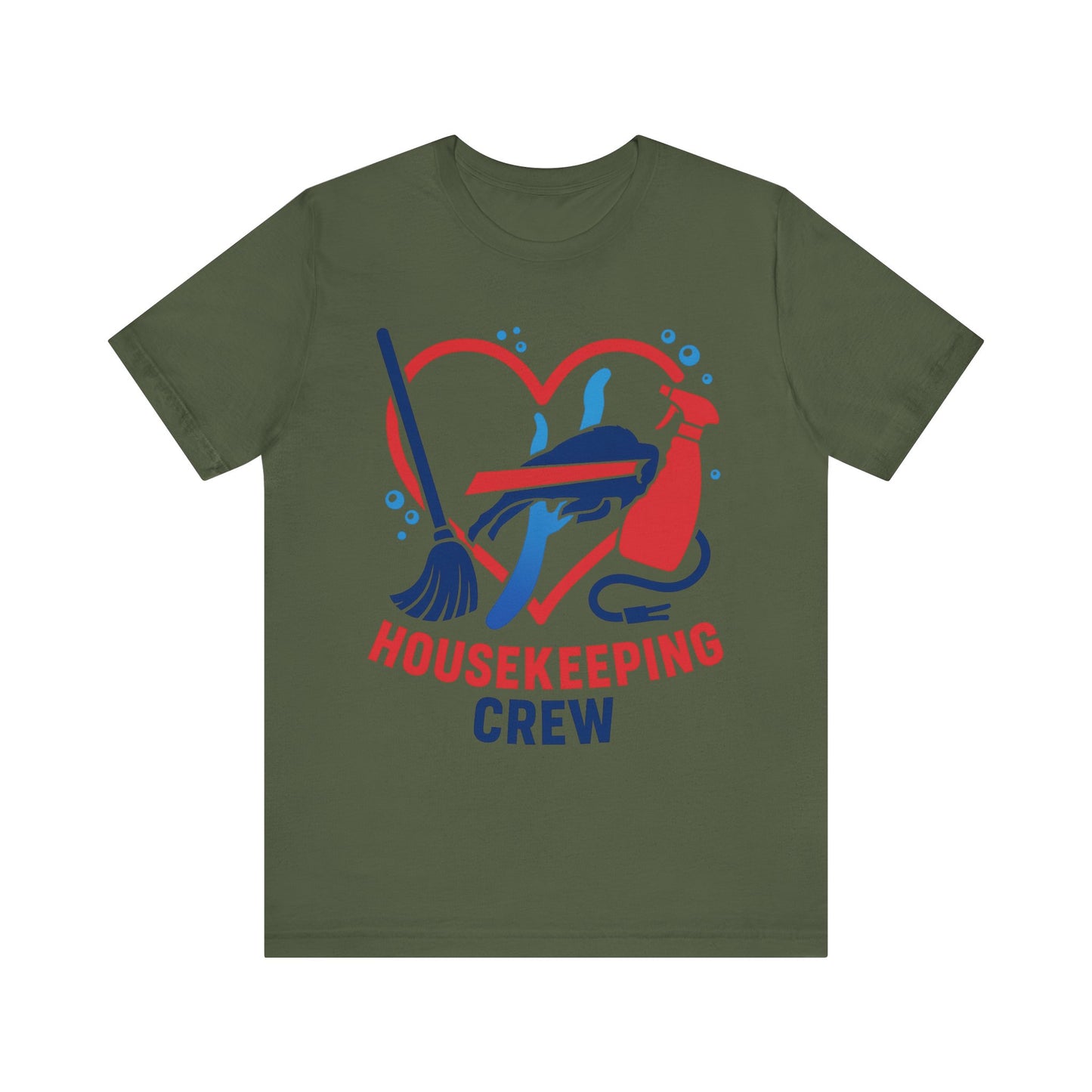 Buffalo Bills Housekeeping Crew Tee | Funny Cleaning Shirt, Gift for Housekeepers, Unisex Short Sleeve, Cleaning Staff Outfit, Home Care