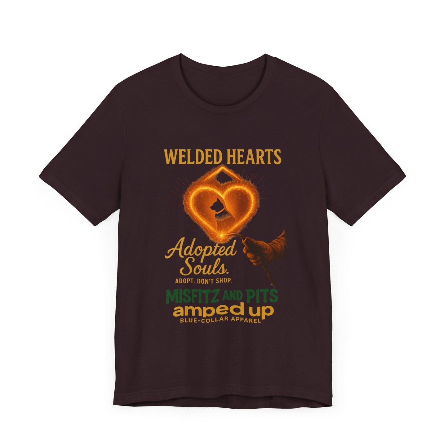 Adopted Souls T-Shirt, Unisex Pet Lover Tee, Animal Rescue Shirt, Welded Hearts Apparel, Gift for Animal Advocates