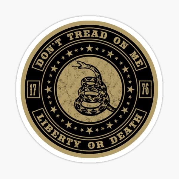 NTICKER 3 pcs Liberty of Death US Flag Patriotic Sticker Snek, 2 inches - Hard Hat Sticker Decal Military Navy