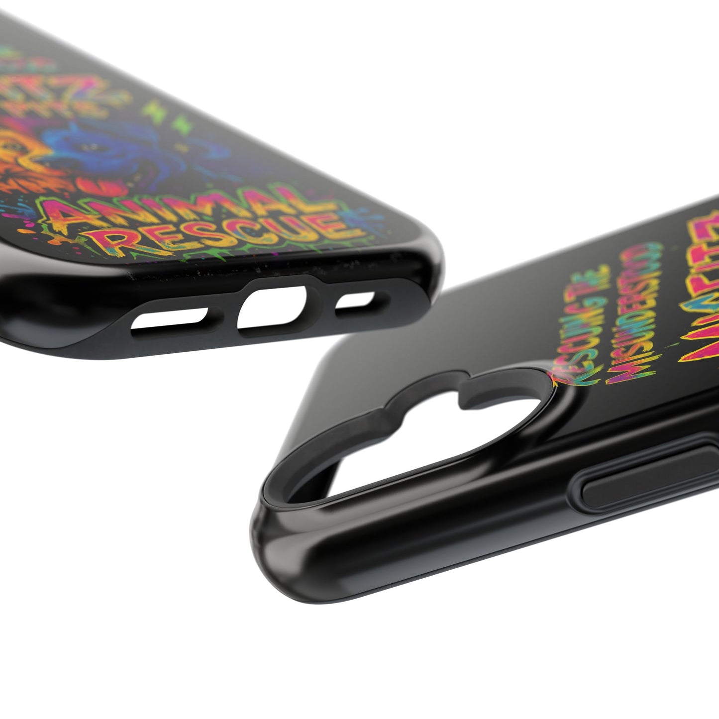 Misfits And Pits Animal Rescue Phone Case - Magnetic Tough Case, Dog Lovers, Pet Adoption, Gift for Animal Advocates, Eco-Friendly Design