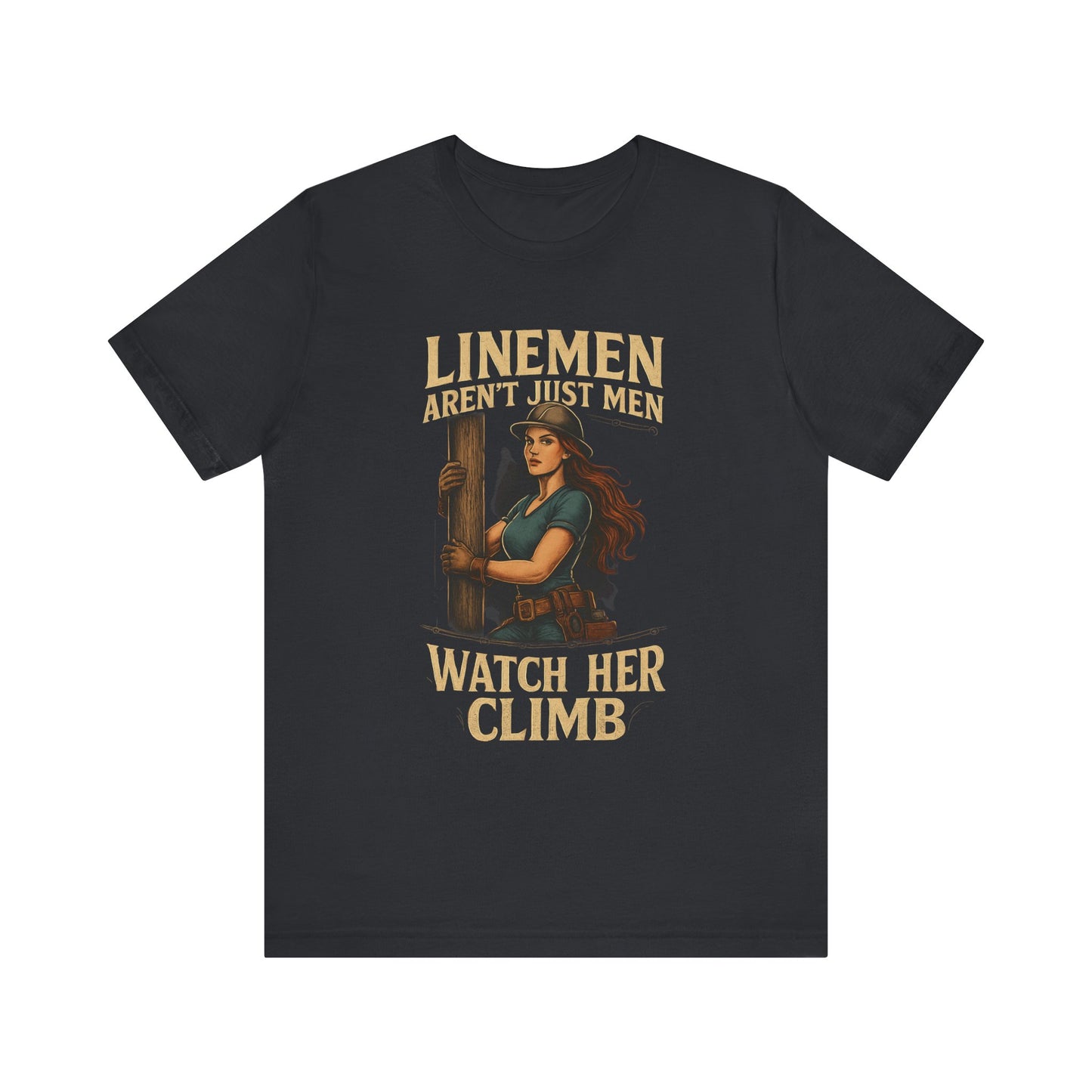 Watch Her Climb – Women’s Lineman Shirt” Unisex Jersey Short Sleeve