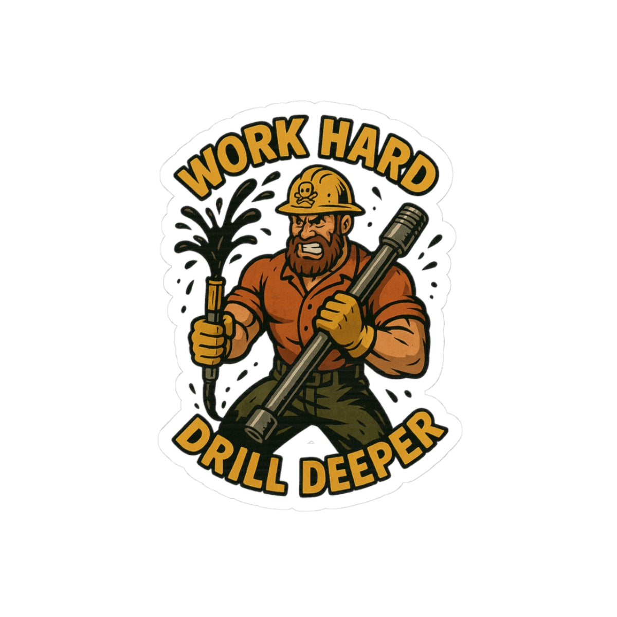 Funny Roughneck Kiss-Cut Stickers