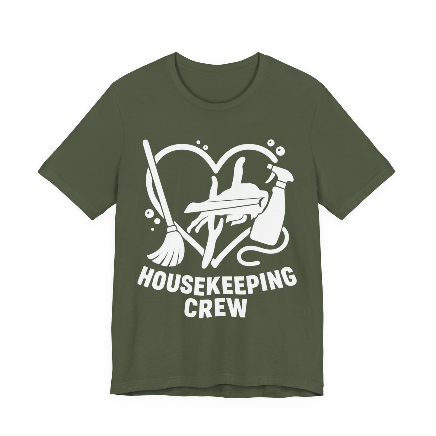 Buffalo Bills Housekeeping Crew Short Sleeve Tee - Love for Cleaners, Gift for Maids, Cleaning Team Shirt, Housekeeper Apparel, Funny Home Worker Tee