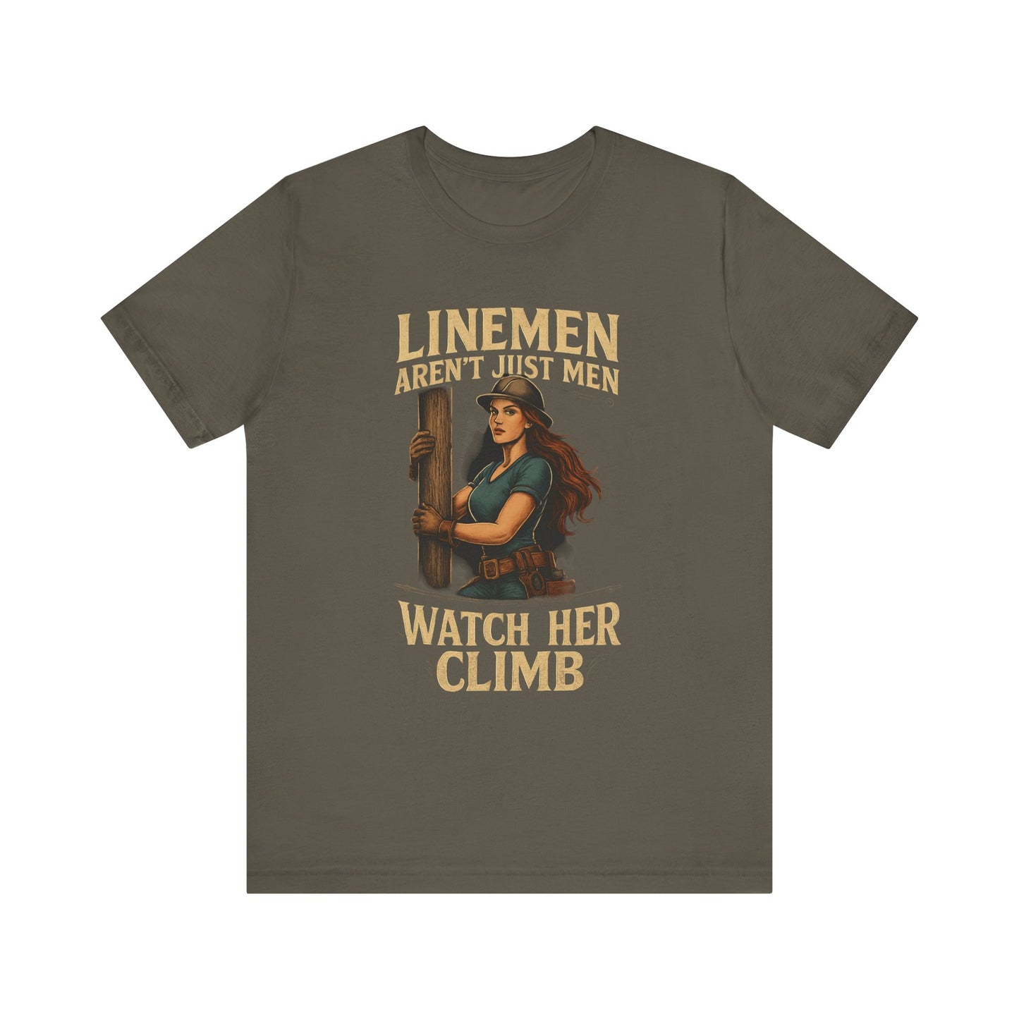 Watch Her Climb – Women’s Lineman Shirt” Unisex Jersey Short Sleeve