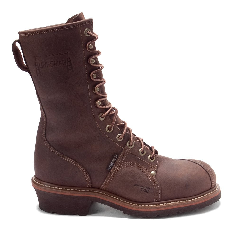 Carolina 10" Comp Toe Professional Linesman Brown