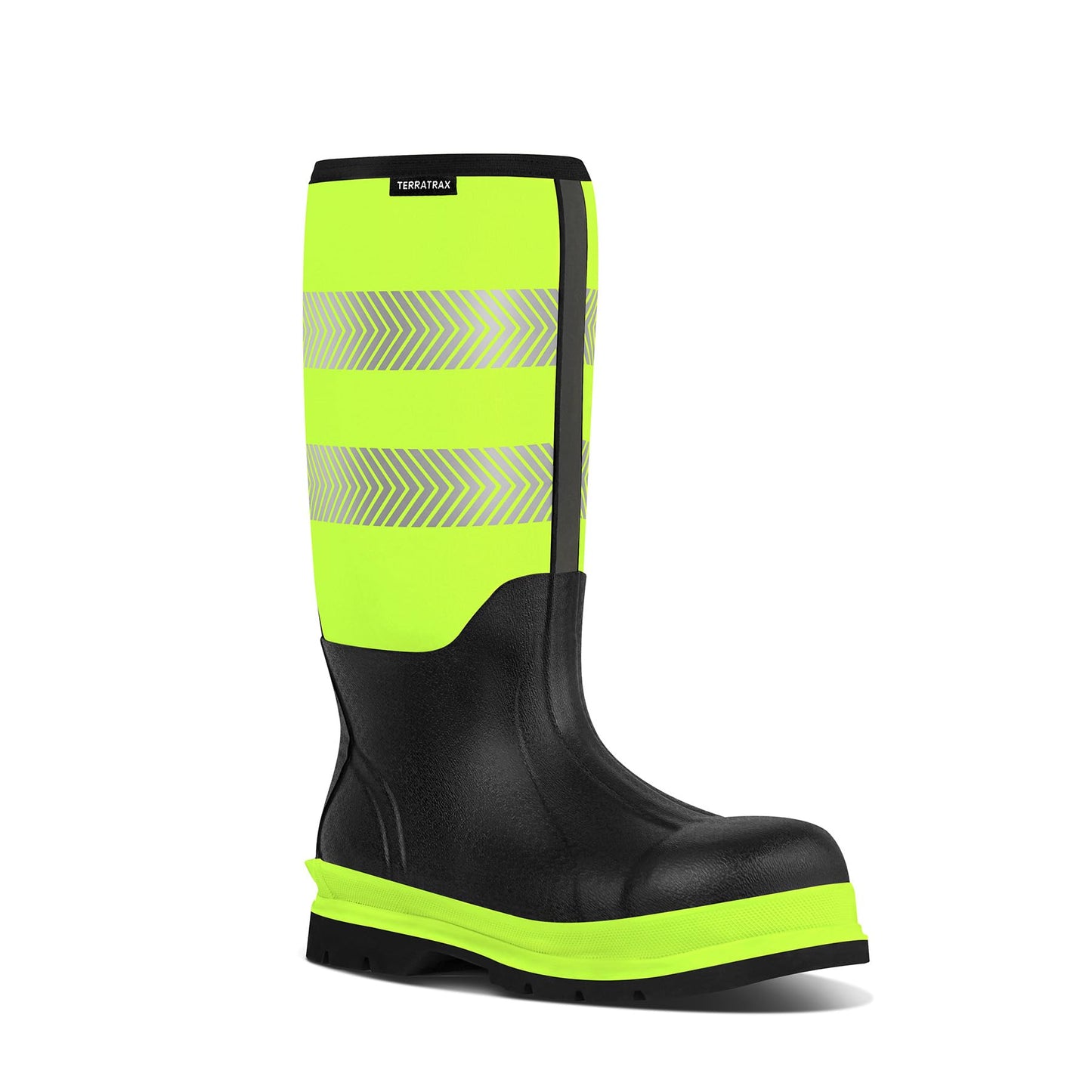 Men's Steel Toe Muck Work Boots – Reflective, Puncture Proof, Oil & Slip Resistant, Rubber & Neoprene, Breathable Safety Boots for Construction, Roadwork, Industrial & Heavy Duty