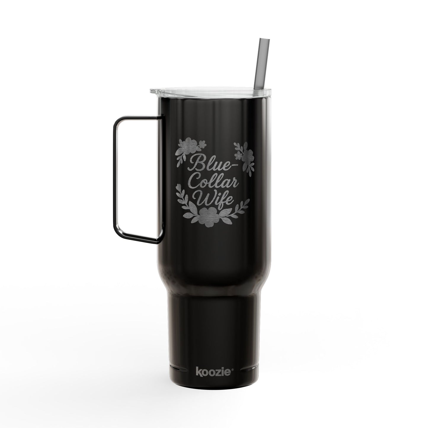 Engraved Insulated Tumbler -Blue Collar Wife, 40oz