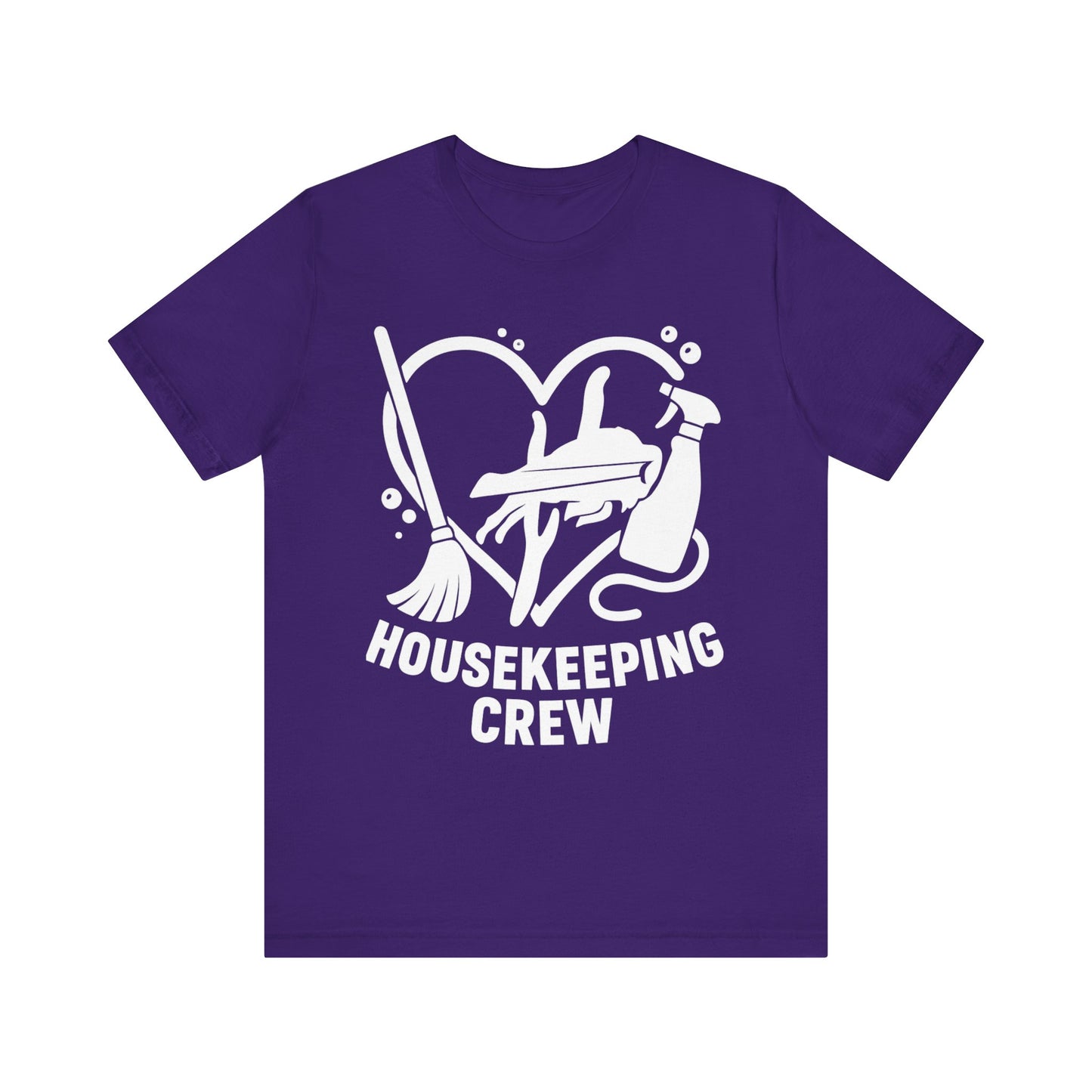 Buffalo Bills Housekeeping Crew Short Sleeve Tee - Love for Cleaners, Gift for Maids, Cleaning Team Shirt, Housekeeper Apparel, Funny Home Worker Tee