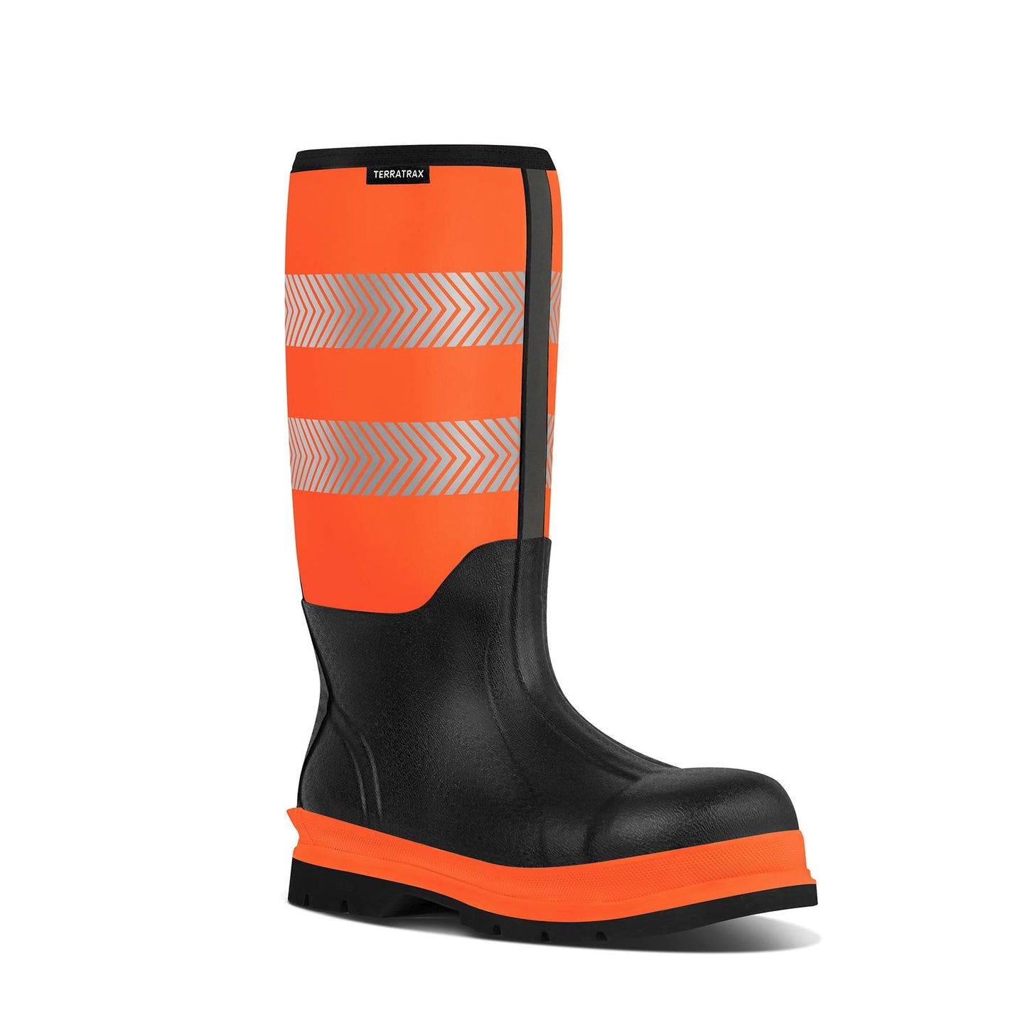 Men's Steel Toe Muck Work Boots – Reflective, Puncture Proof, Oil & Slip Resistant, Rubber & Neoprene, Breathable Safety Boots for Construction, Roadwork, Industrial & Heavy Duty