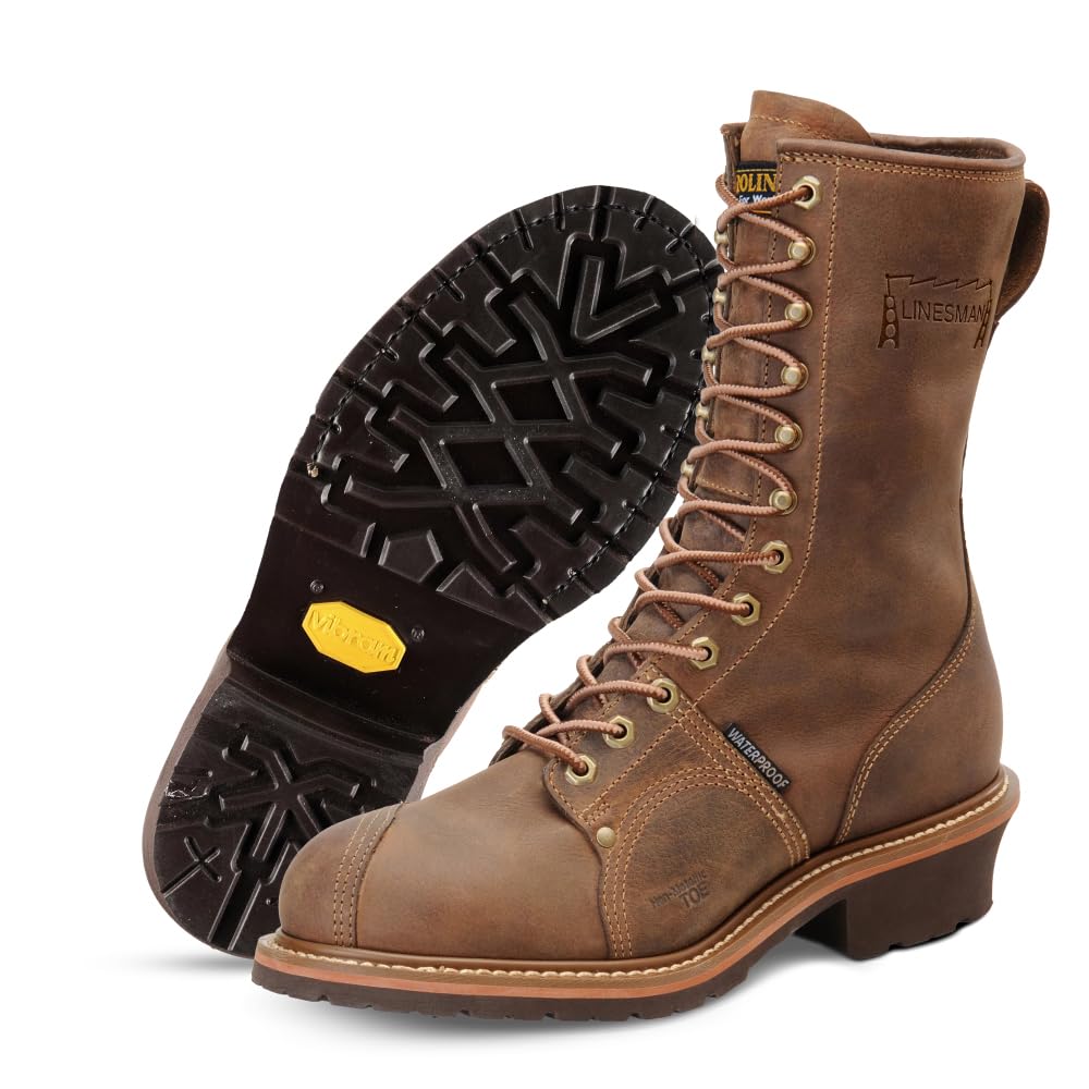 Carolina 10" Comp Toe Professional Linesman Brown