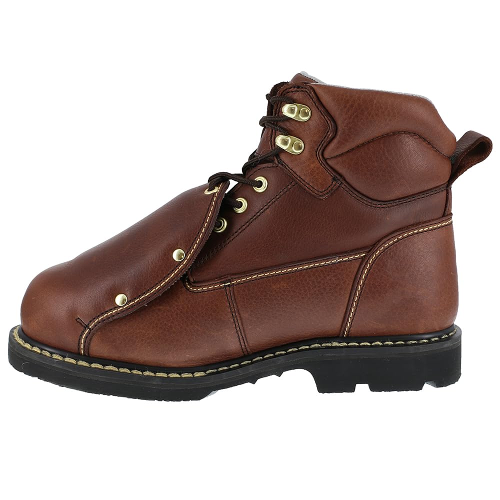 Iron Age Mens Groundbreaker 6 Inch Electrical Steel Toe External Met Guard Work Safety Shoes Casual - Brown