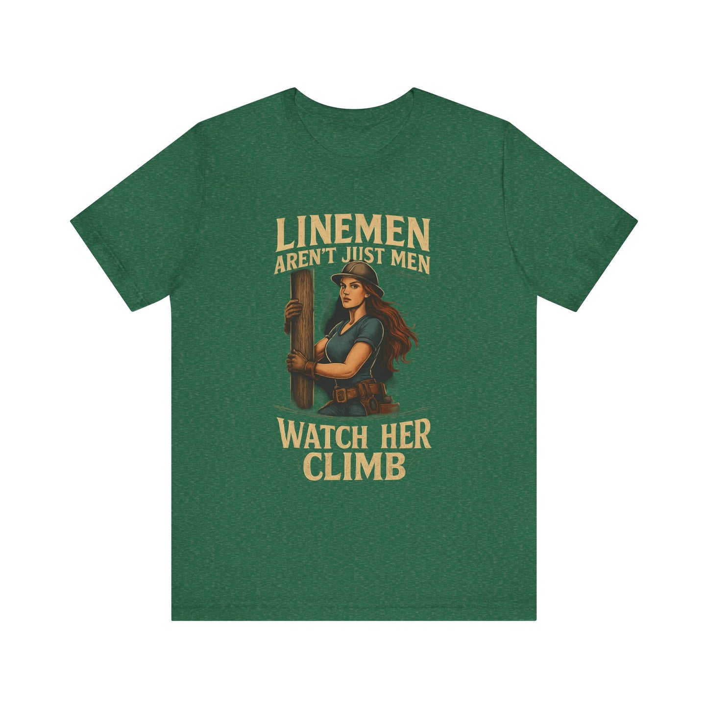 Watch Her Climb – Women’s Lineman Shirt” Unisex Jersey Short Sleeve