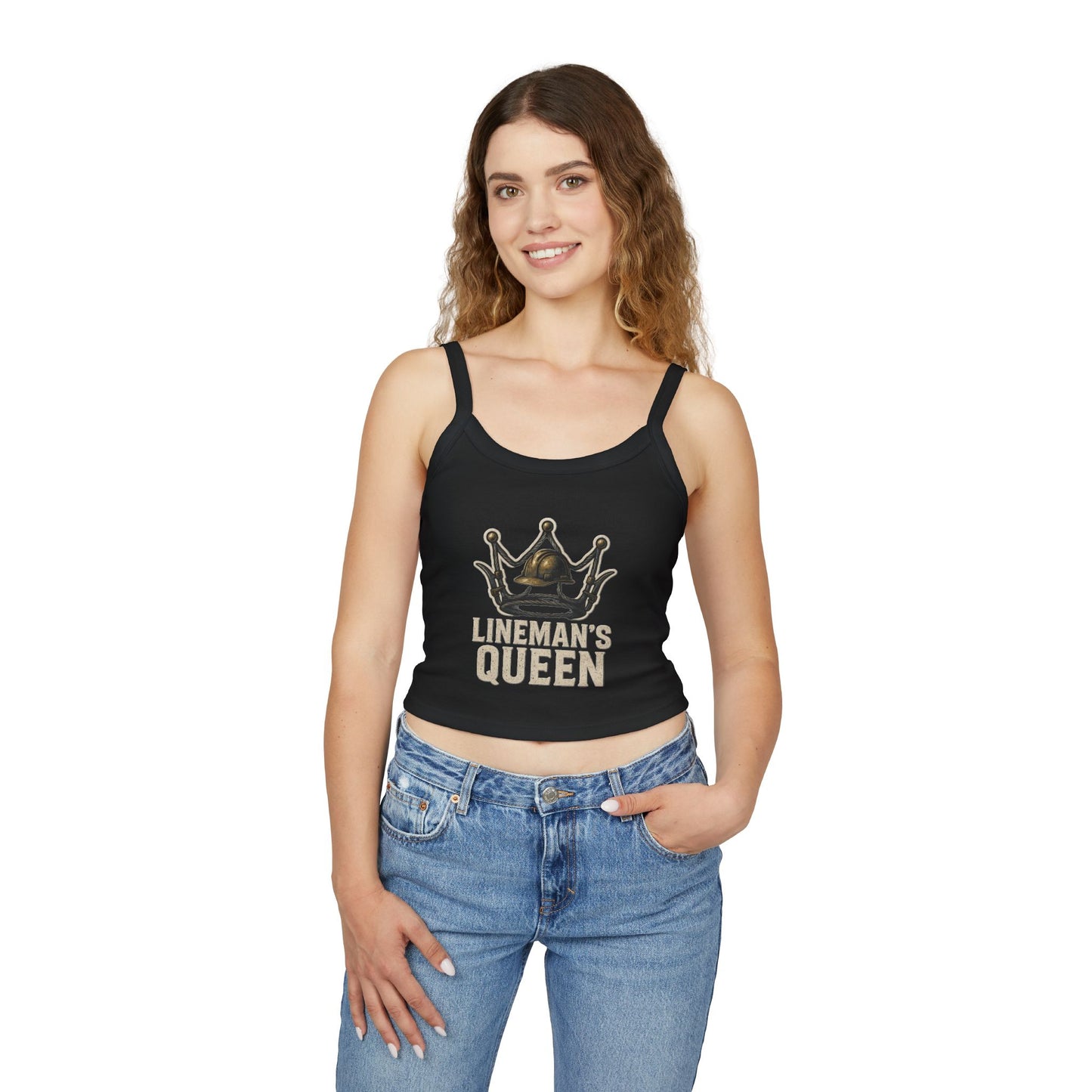 Lineman's Queen Spaghetti Strap Tank Top for Empowered Women