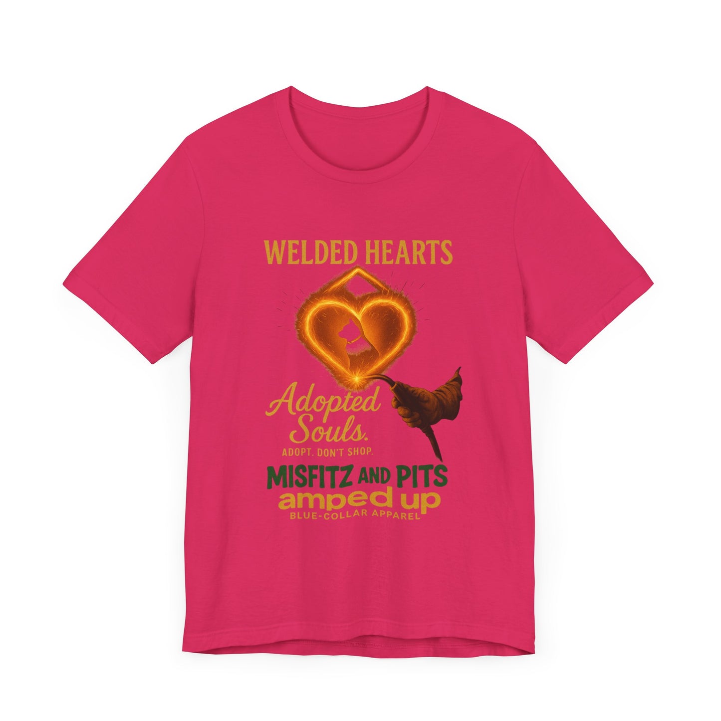Adopted Souls T-Shirt, Unisex Pet Lover Tee, Animal Rescue Shirt, Welded Hearts Apparel, Gift for Animal Advocates