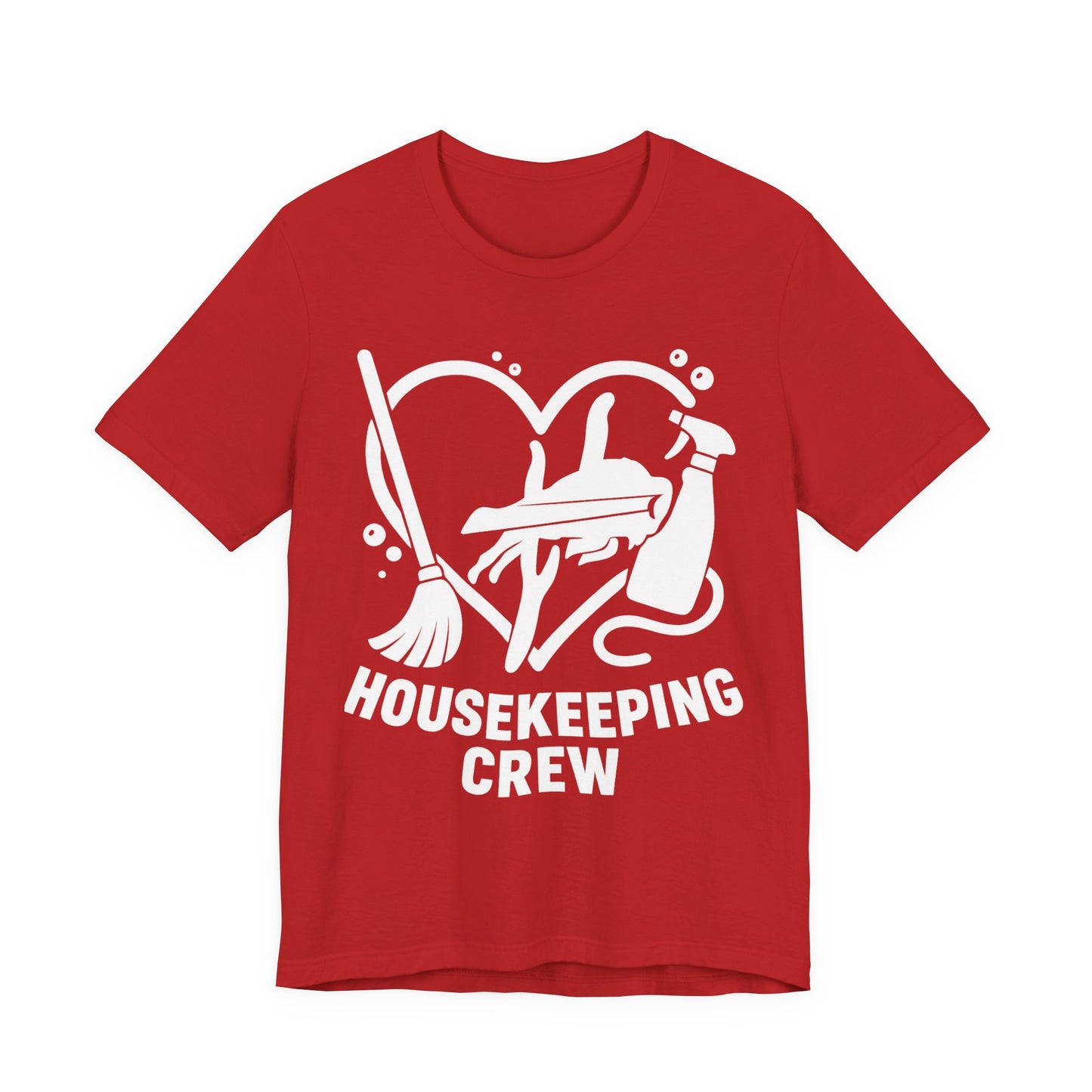 Buffalo Bills Housekeeping Crew Short Sleeve Tee - Love for Cleaners, Gift for Maids, Cleaning Team Shirt, Housekeeper Apparel, Funny Home Worker Tee