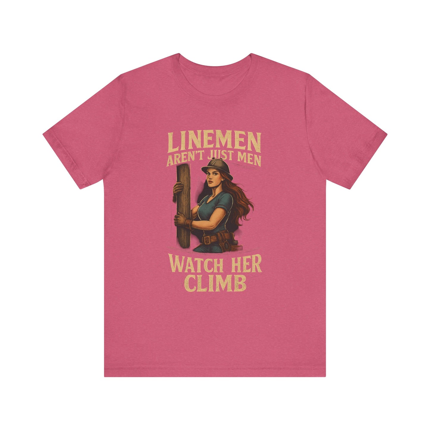 Watch Her Climb – Women’s Lineman Shirt” Unisex Jersey Short Sleeve