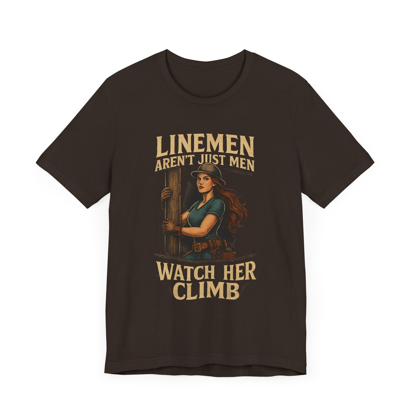 Watch Her Climb – Women’s Lineman Shirt” Unisex Jersey Short Sleeve