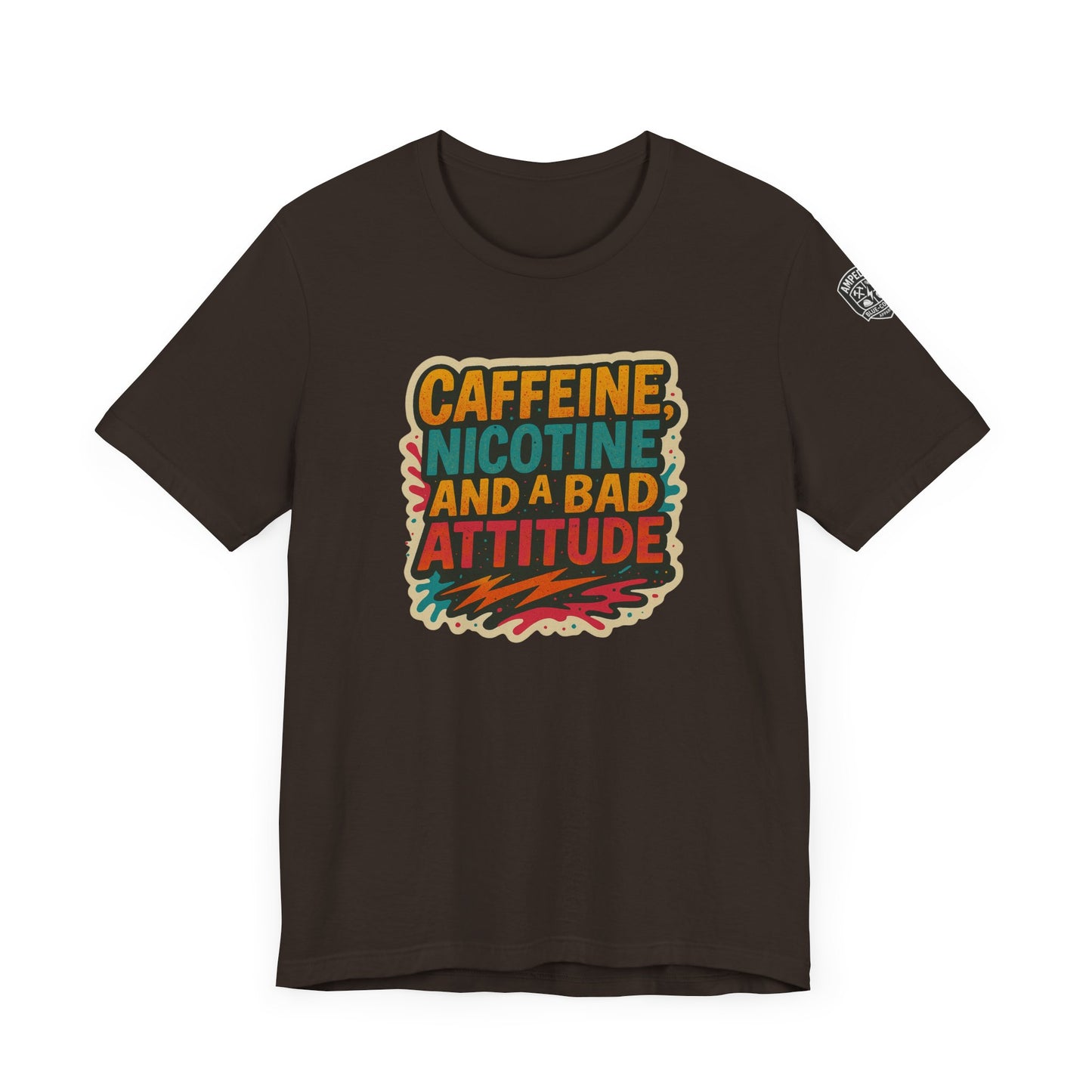 Caffeine & Attitude Unisex Tee – Fun Short Sleeve Shirt for Coffee Lovers
