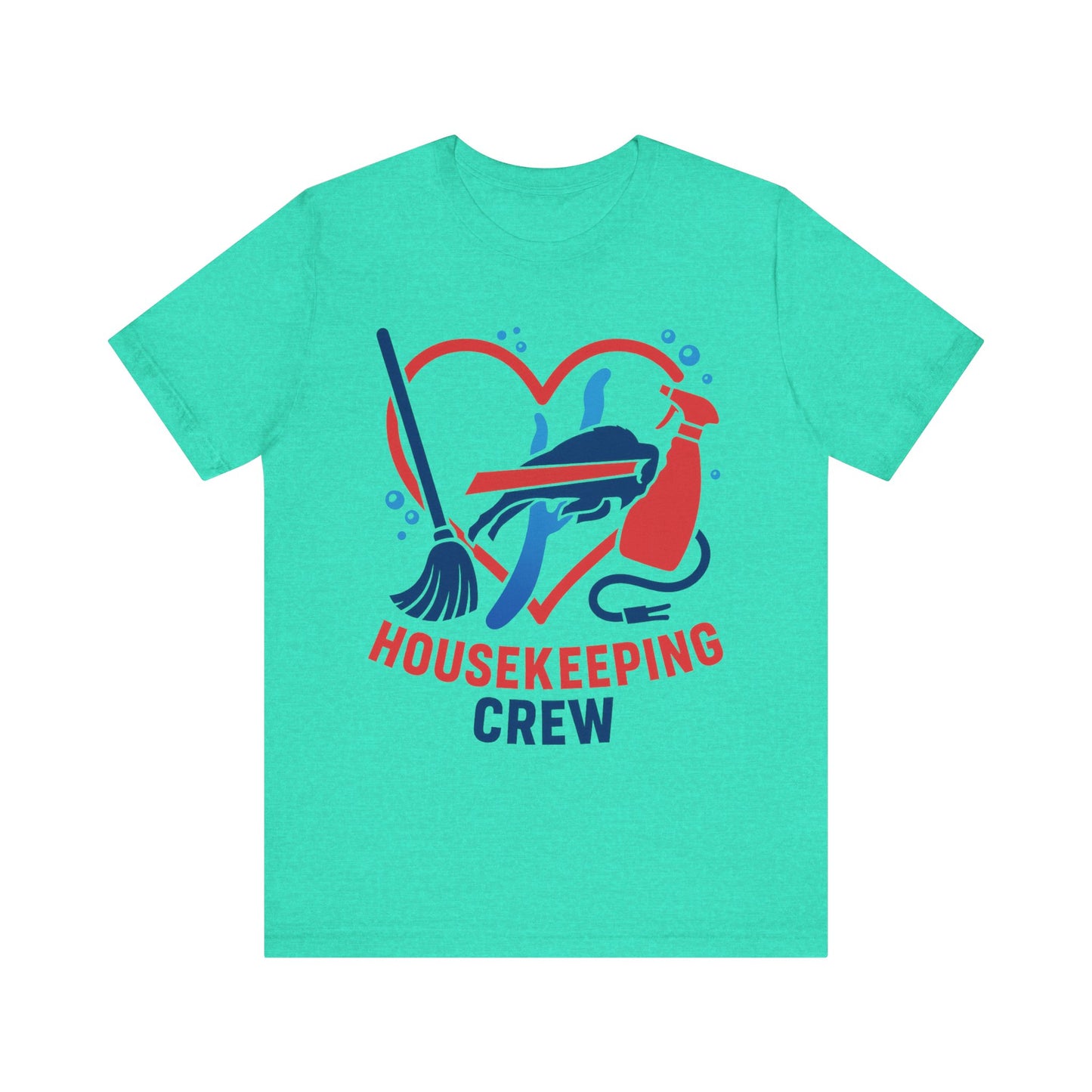 Buffalo Bills Housekeeping Crew Tee | Funny Cleaning Shirt, Gift for Housekeepers, Unisex Short Sleeve, Cleaning Staff Outfit, Home Care