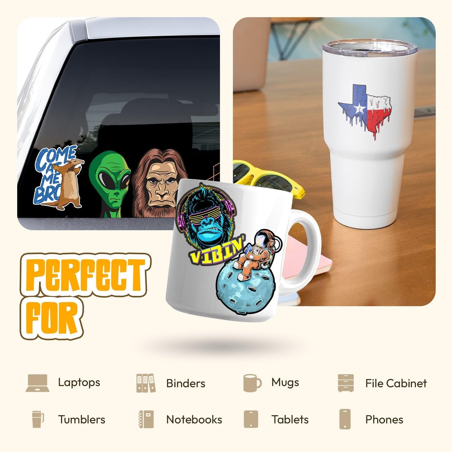 Texas Decal Sticker Pack Lone Star Vinyl Bumper Stickers for Cups, Tumblers, Hardhats, Helmets, Phones, Laptop, Water Bottles (2" (Small, for Phones etc))