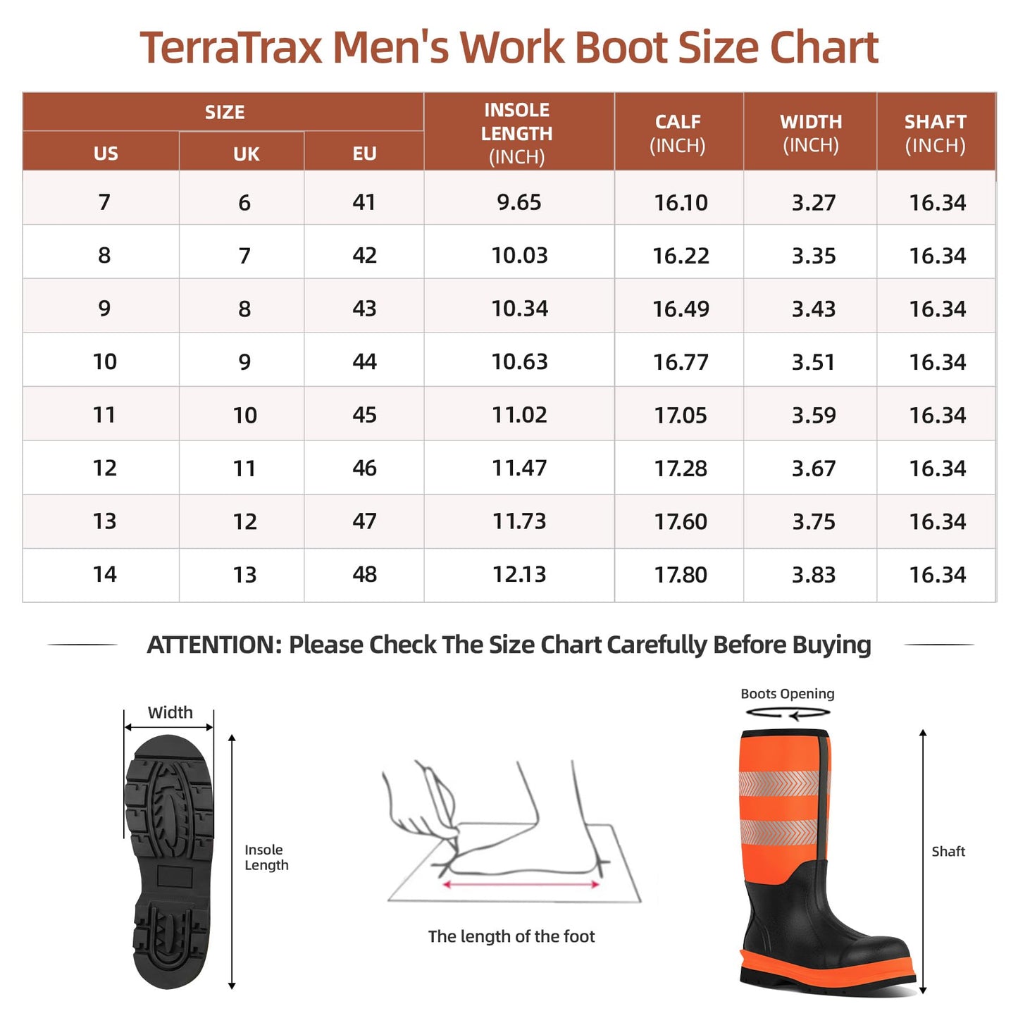Men's Steel Toe Muck Work Boots – Reflective, Puncture Proof, Oil & Slip Resistant, Rubber & Neoprene, Breathable Safety Boots for Construction, Roadwork, Industrial & Heavy Duty