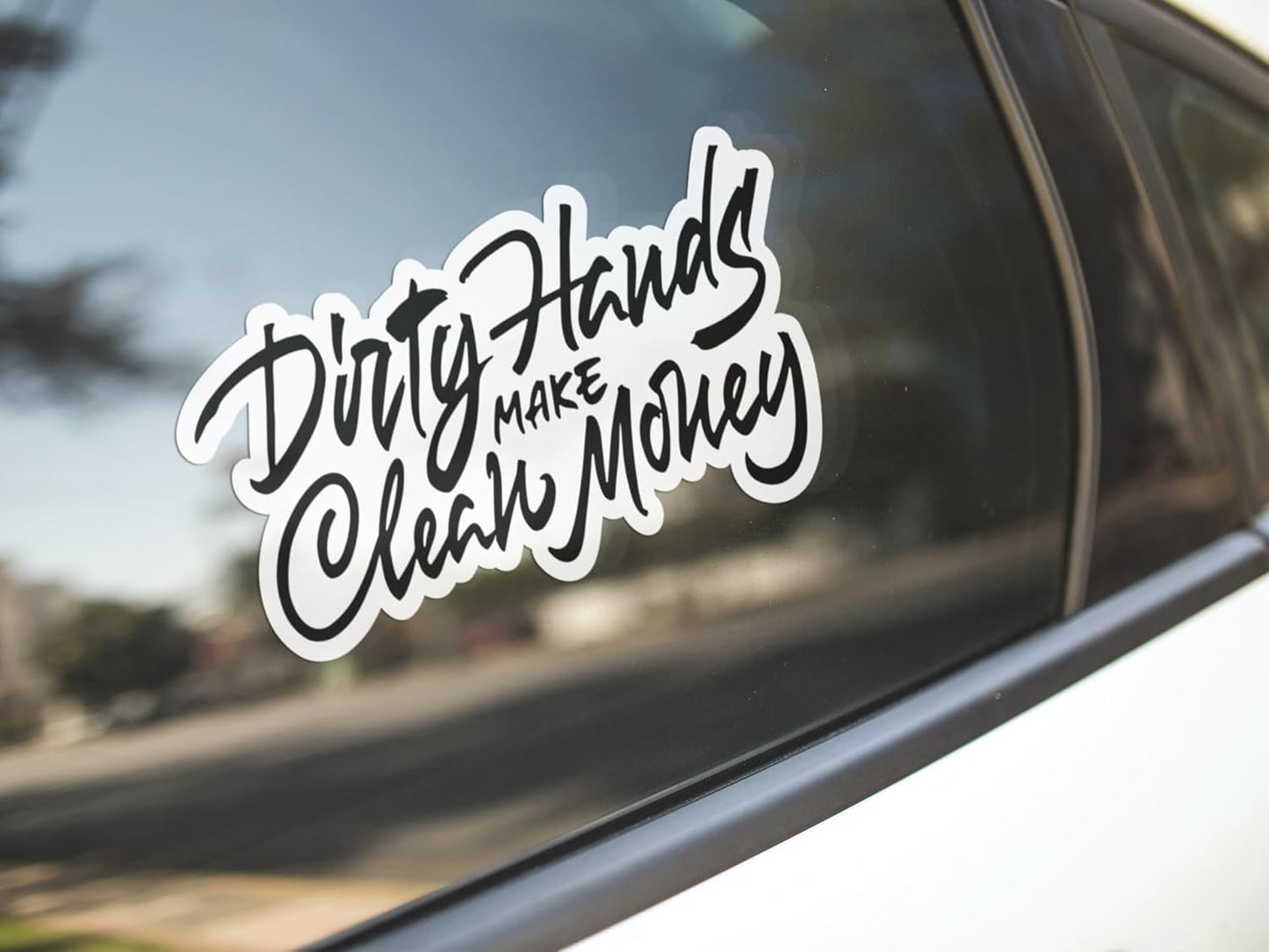 | Only Blue Collar, Dirty Hands Clean Money Sticker & American Flag Hard Hat Stickers for Men (3 Pcs) – Durable, Waterproof Hard Hat Stickers for Men.