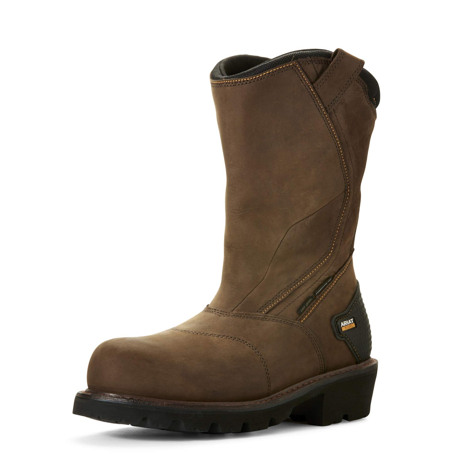 Ariat Men's Powerline Pull-on Waterproof 400g Composite Toe Work Boot