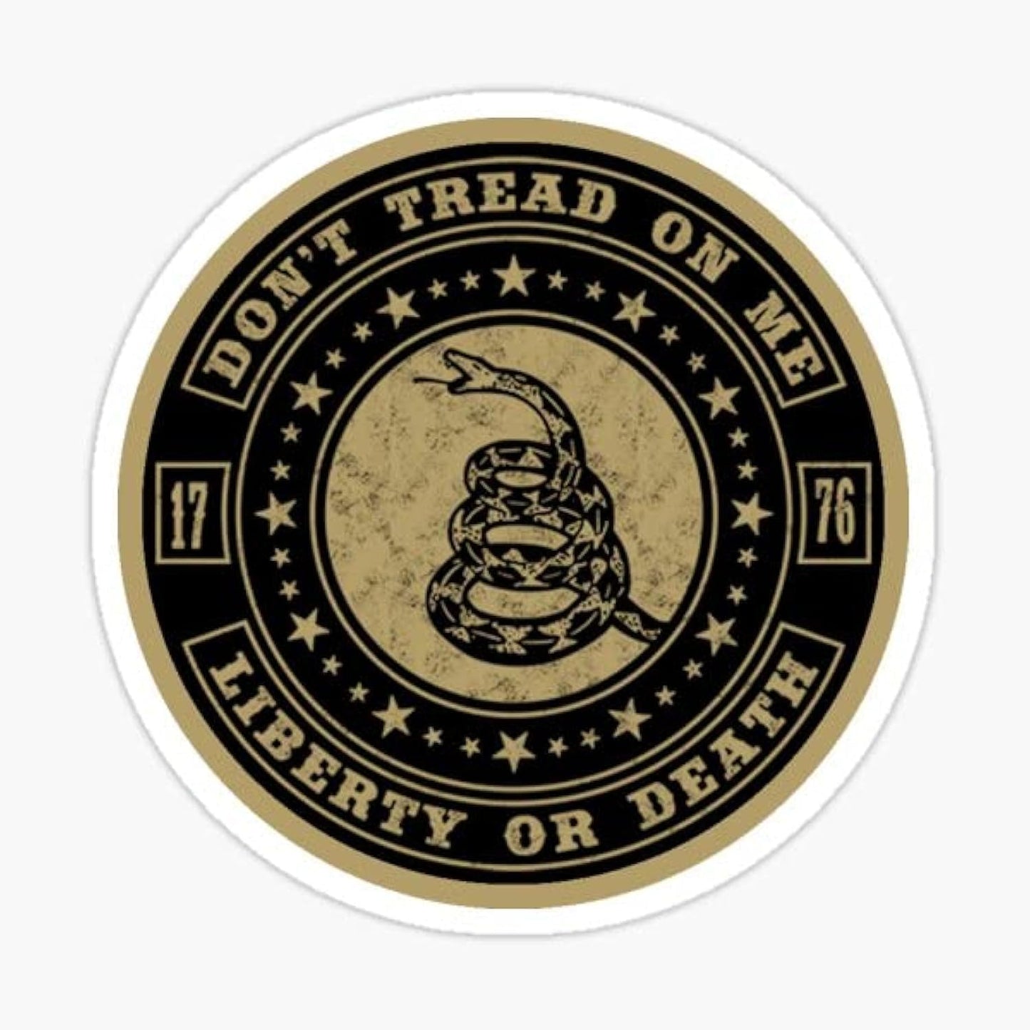 NTICKER 3 pcs Liberty of Death US Flag Patriotic Sticker Snek, 2 inches - Hard Hat Sticker Decal Military Navy