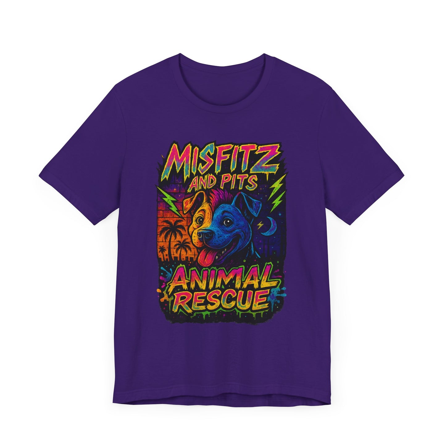 Misfits And Pits Animal Rescue logo Tshirt , Animal Rescue Shirt, Unisex Graphic Tee, Pet Lover Gift, Misfit Dogs Apparel, Fundraiser Tee