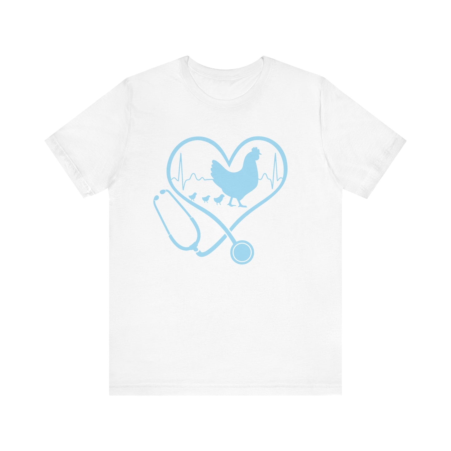 Chicken Love Healtcare Unisex Tee - Veterinary Humor, Animal Lover Gift, Farm Life Shirt, Unique Graphic Tee, Funny Animal Apparel