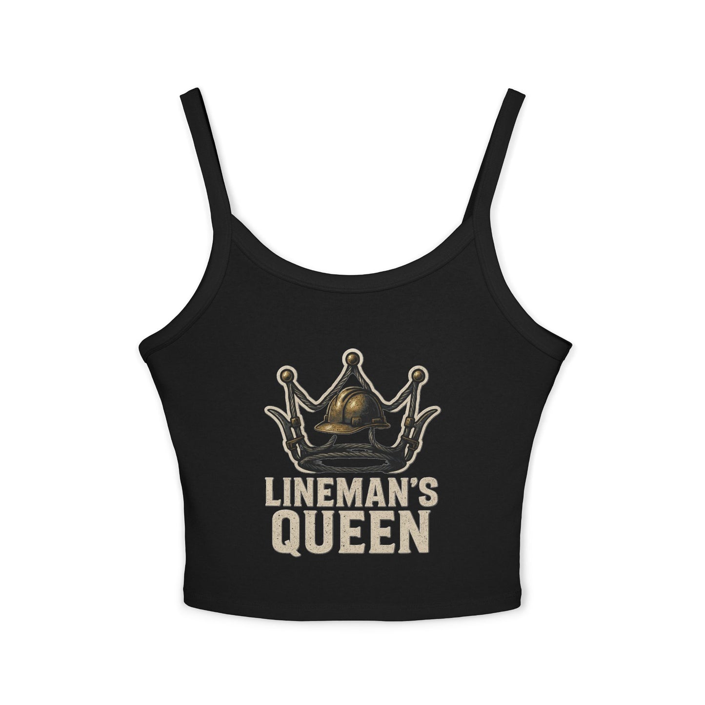 Lineman's Queen Spaghetti Strap Tank Top for Empowered Women