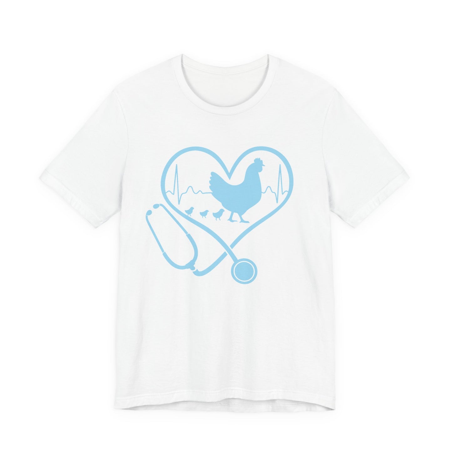 Chicken Love Healtcare Unisex Tee - Veterinary Humor, Animal Lover Gift, Farm Life Shirt, Unique Graphic Tee, Funny Animal Apparel