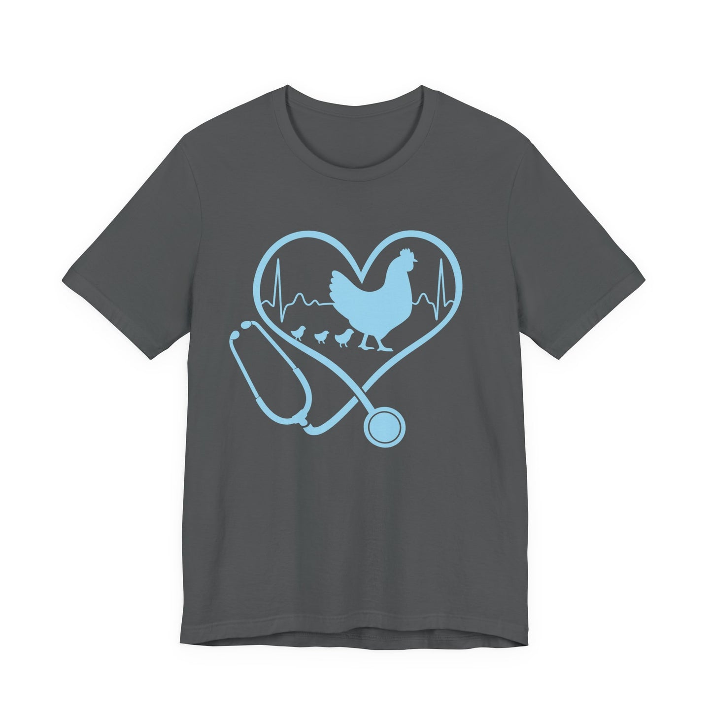 Chicken Love Healtcare Unisex Tee - Veterinary Humor, Animal Lover Gift, Farm Life Shirt, Unique Graphic Tee, Funny Animal Apparel